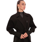 Miru Cashmere Wool Blend Overcoat in Black