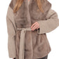 Melia Genuine Mink Fur Virgin Wool Coat
