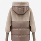 Claire Eco-Fur Bio-Down Fill Jacket in Taupe Grey