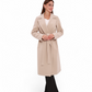 Zane Cashmere Wool Blend Overcoat in Beige