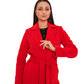 Windsor Classic Wraparound Cashmere Blend Overcoat in Red
