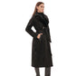 Genuine Mink Fur Eco Suede Coat