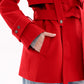 Karina Midi Cashmere Wool Blend Coat In Ruby