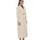 Alaska Longline Cashmere Wool Blend Coat in Ivory