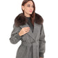 Carolina Genuine Polar Fox Wool Coat
