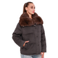 Elisa Genuine Polar Fox Fur Cashmere Effect Down Coat