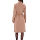 Geneva Classic Wraparound Wool Blend Overcoat in Camel