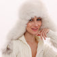 Genuine Arctic Fox Fur Genuine Leather Hat