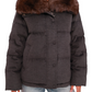 Elisa Genuine Polar Fox Fur Cashmere Effect Down Coat