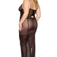 Plus Size Mesh Gown with Built-In Corset