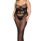 Plus Size Mesh Gown with Built-In Corset