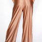 Trophy Yoga matte satin lounge pants in a relaxed fit, made in USA