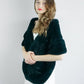 Vintage Green Faux Fur Bridal Cape (Audrey 05)