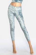 Trophy Yoga velvet cropped leggings made in USA in a soft, fitted design