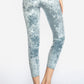 Trophy Yoga velvet cropped leggings, Made in USA, shown in a soft textured finish