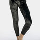 Trophy Yoga velvet cropped leggings, Made in USA, shown in a close-up product view