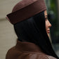 Sailor Linen Hat in Chocolate