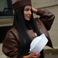 Sailor Linen Hat in Chocolate