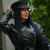Pierced Baker Boy Hat - Black