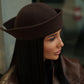 Sailor Collare Hat in Dark Chocolate