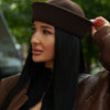 Sailor Collare Hat in Dark Chocolate - Dark Chocolate