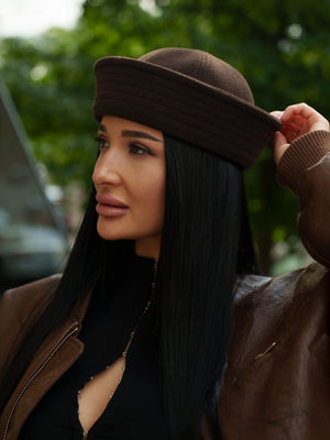 Sailor Collare Hat in Dark Chocolate