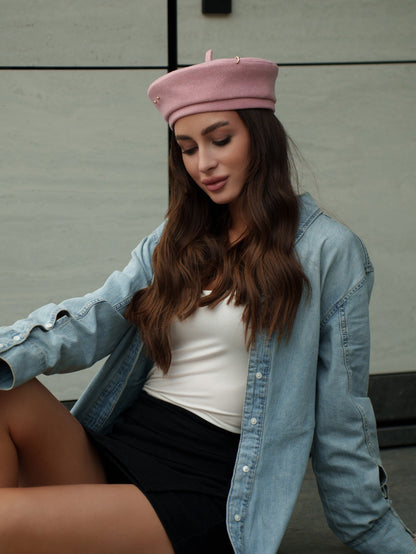 Pierced Paris Hat in Pink