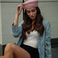 Pierced Paris Hat in Pink