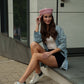 Pierced Paris Hat in Pink