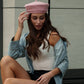 Pierced Paris Hat in Pink