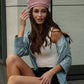 Pierced Paris Hat in Pink