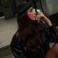 Docker Cap in Black Denim