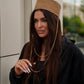 Palomna Double Chain Pierced Hat in Dark Beige