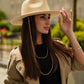 Tribli Doble-Chain Paper Straw Hat