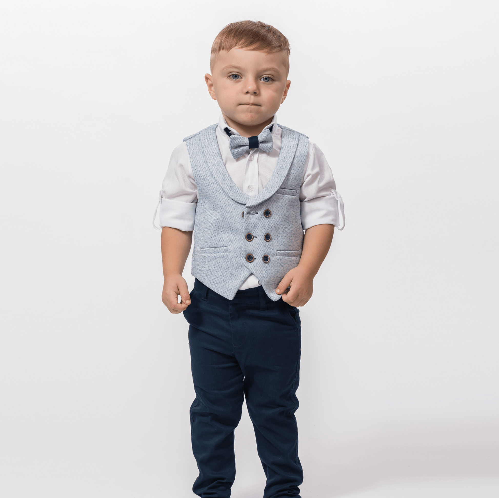 Macho Blue Formal Boys Suit-1