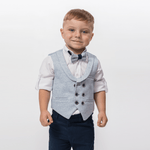 Macho Blue Formal Boys Suit-0