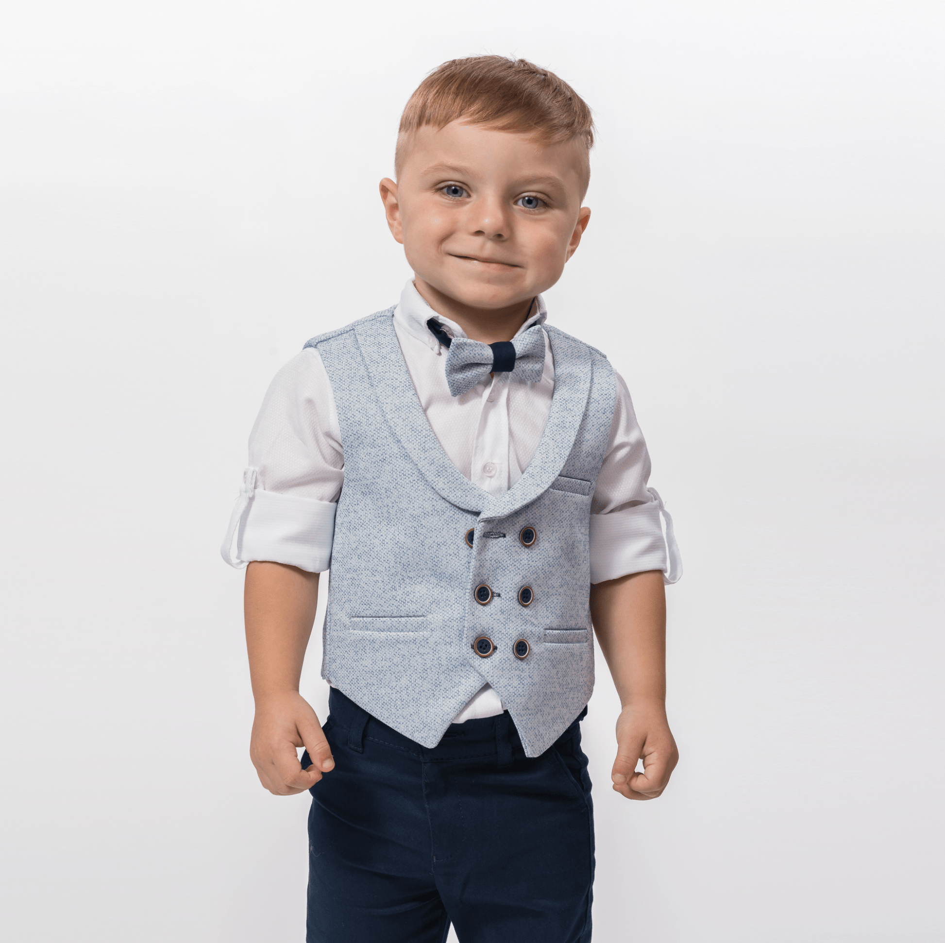 Macho Blue Formal Boys Suit-0