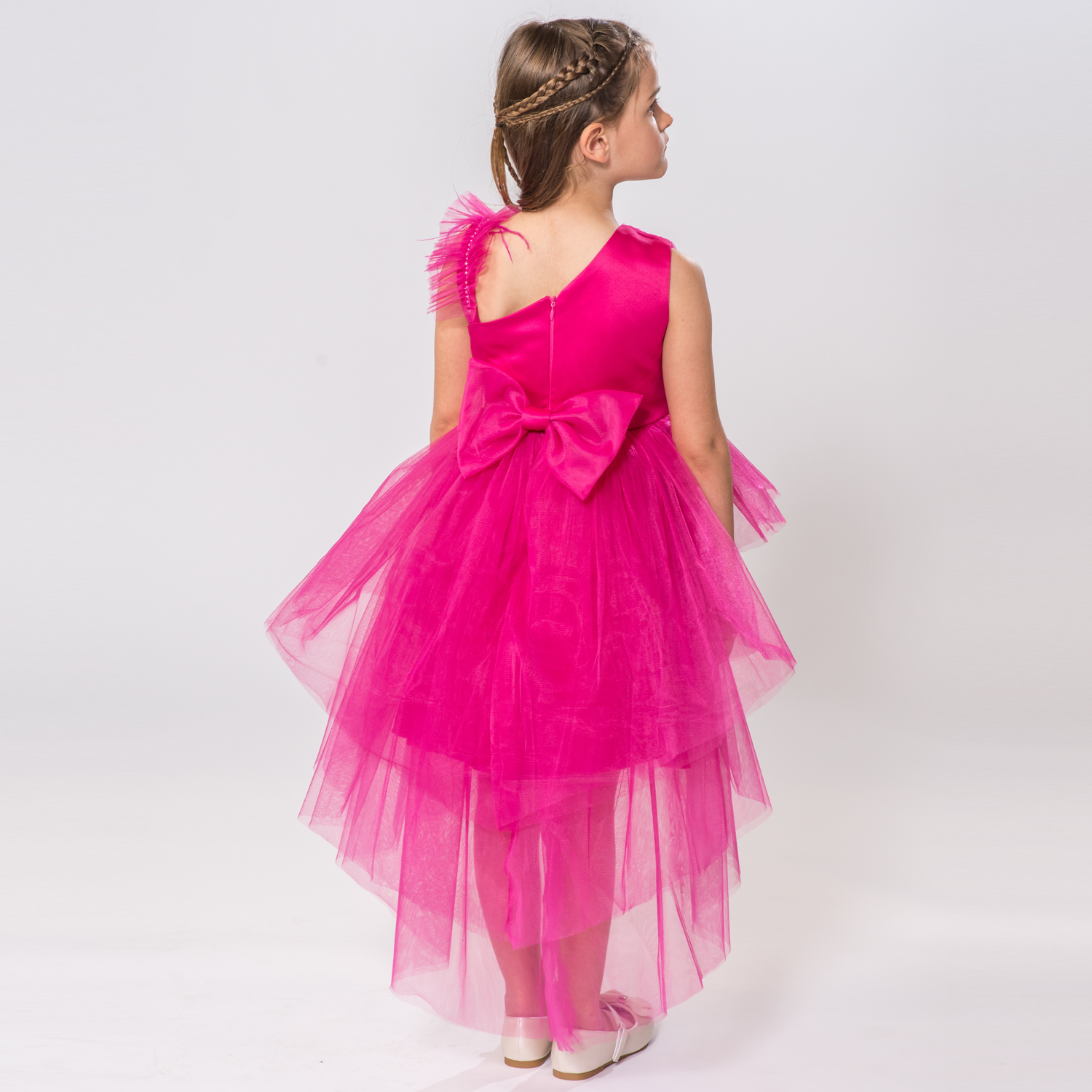 Fanny Fushia Short Dress - Farnelli