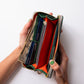 Large Zipper Wallet with Detachable Key Ring - Green