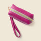 Mini Zipper Bag with Wristlet - Pink