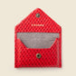 Mini Envelope Wallet With RFID protection - Red Woven