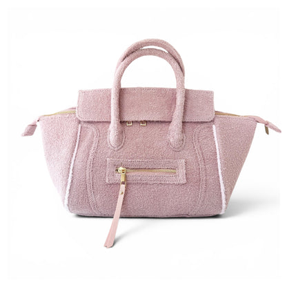 BEACH HAUS Cabana Tote Mini in dusty rose, compact woven tote bag with structured handles