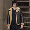 Dark Brown B3 Flight Shearling Sheepskin Leather Jacket - Brown