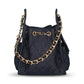 BEACH HAUS Bayshore Bucket Small bag in dark wash denim, front view