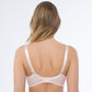 Samanta Donna Powder Rose Sheer Mesh Embroidered Underwire Bra
