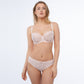 Samanta Donna Powder Rose Sheer Mesh Embroidered Balconette Bra-2