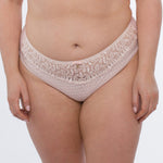 Samanta Donna Powder Rose Sheer Mesh Tulle Embroidered Brief Panty-0