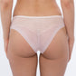 Samanta Donna Powder Rose Sheer Mesh Tulle Embroidered Tanga Panty