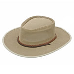 Peter Grimm Dundee straw Australian hat in natural woven design with wide brim