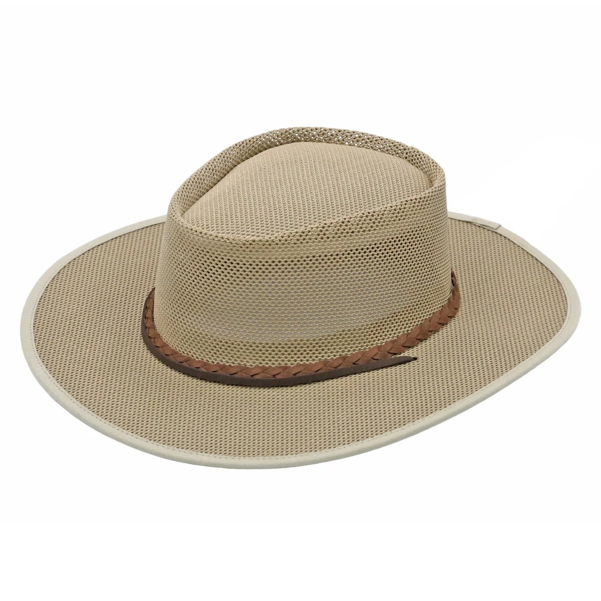 Peter Grimm Dundee straw Australian hat in natural woven design with wide brim